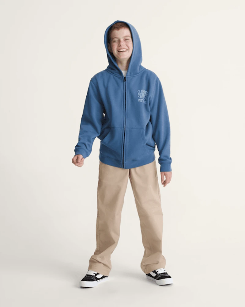 Kids Rippled Zip Hoodie
