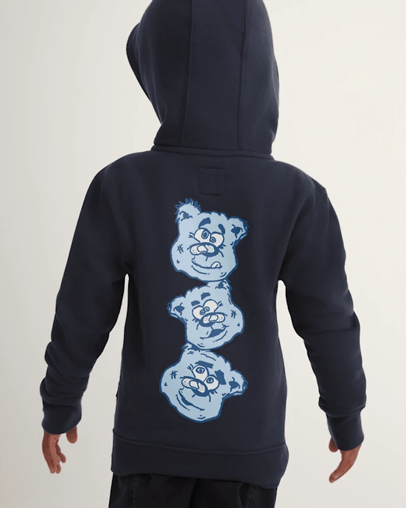 Little Kids Dizzy Bear Zip Hoodie