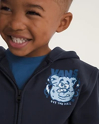 Little Kids Dizzy Bear Zip Hoodie