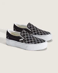 Classic Slip-On Platform Checkerboard Shoe