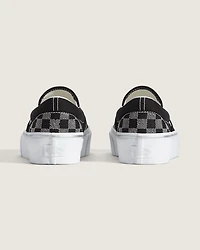 Classic Slip-On Platform Checkerboard Shoe