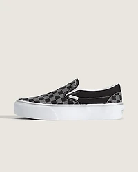 Classic Slip-On Platform Checkerboard Shoe