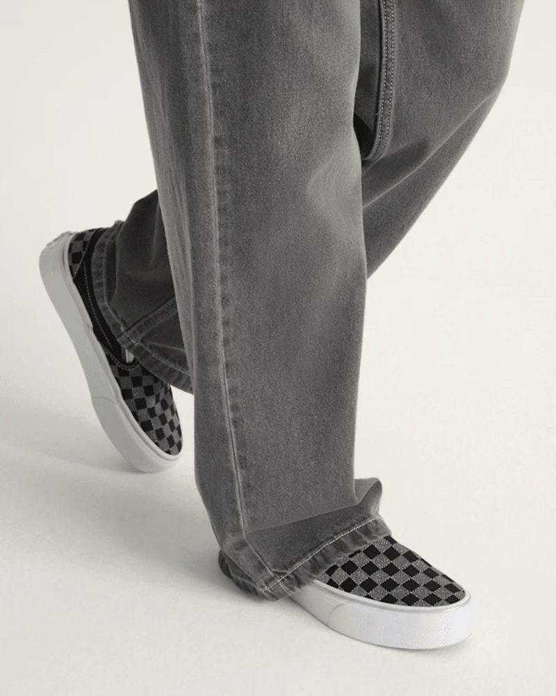 Classic Slip-On Platform Checkerboard Shoe
