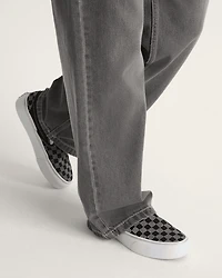 Classic Slip-On Platform Checkerboard Shoe