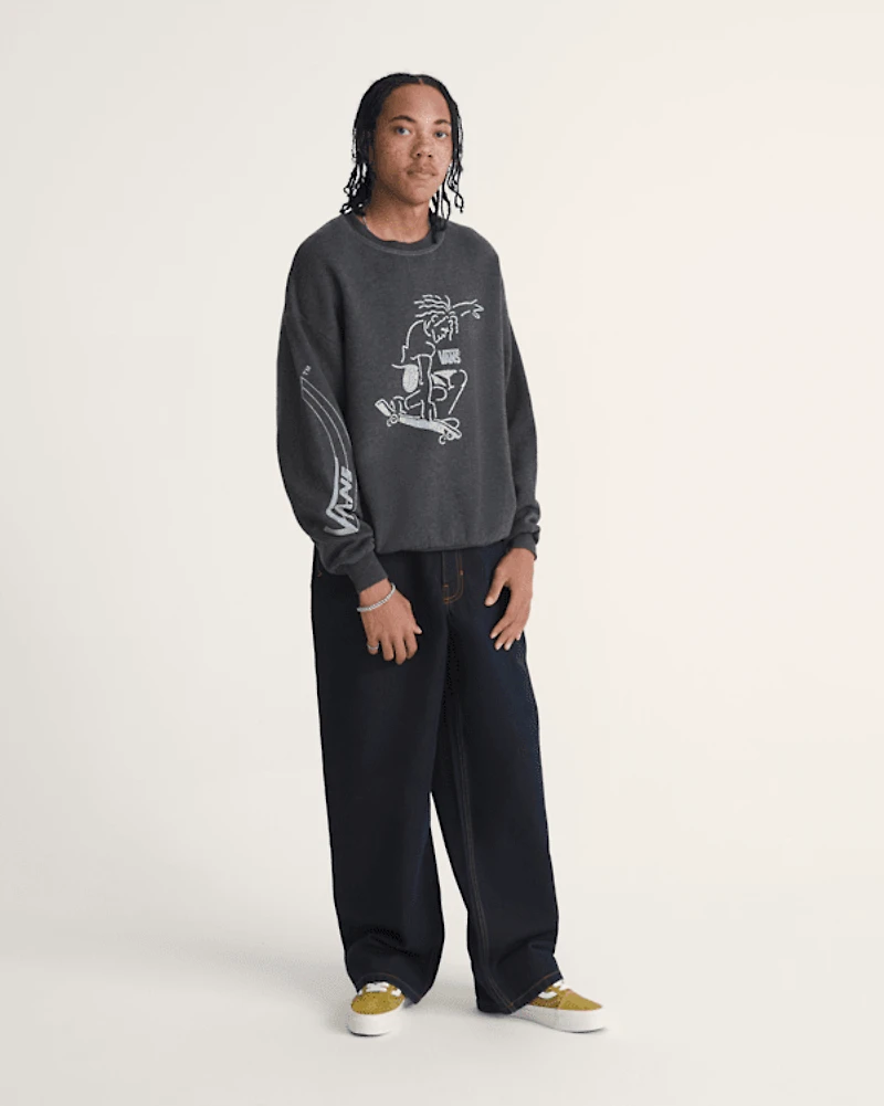 Waffle Shop Skate Crest Crewneck Sweatshirt