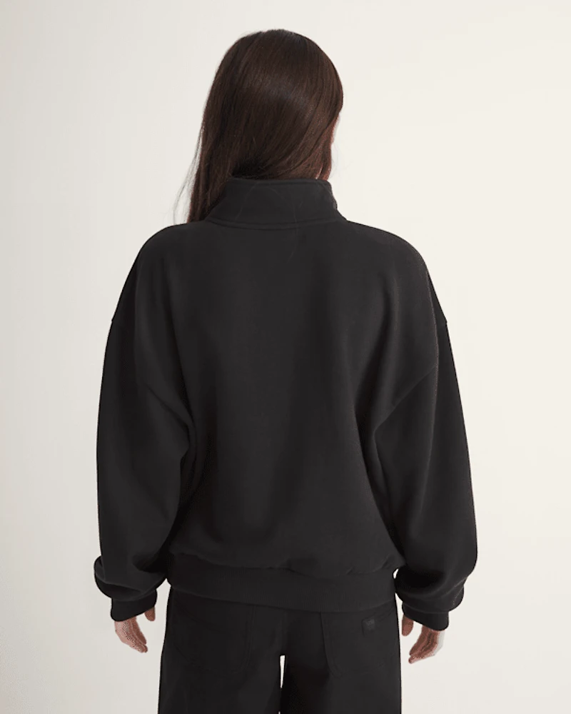 Script Logo Mock Neck Sweatshirt