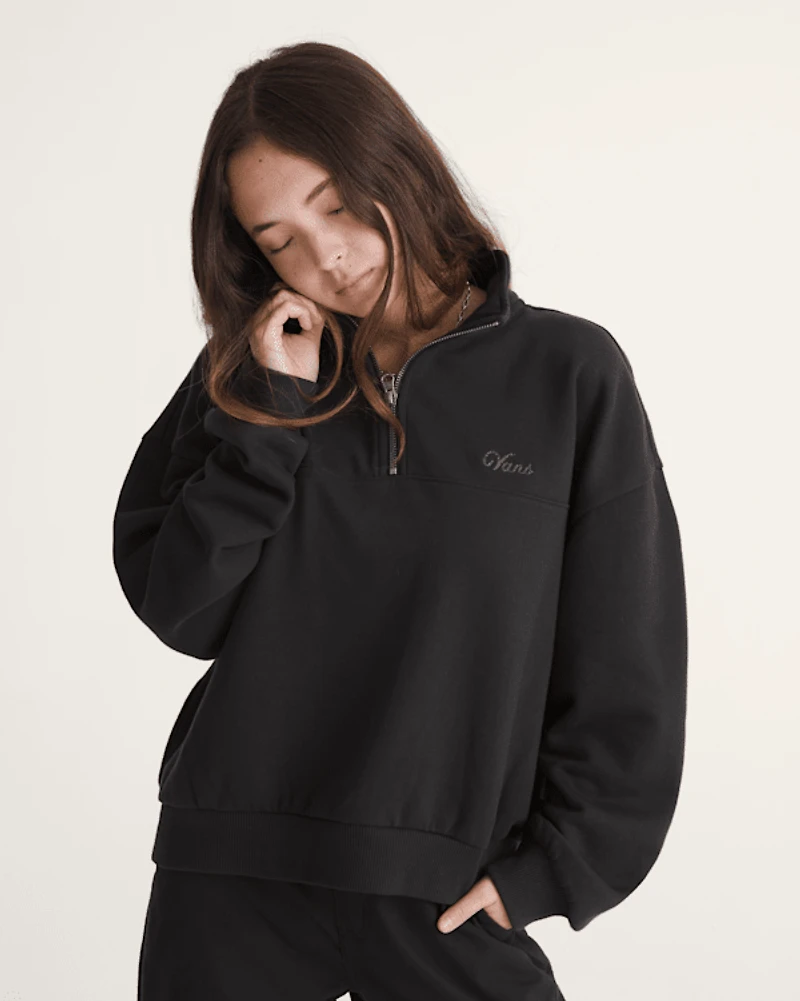 Script Logo Mock Neck Sweatshirt