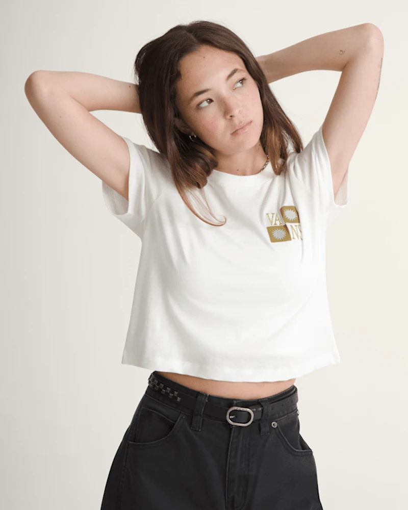 Sunny Checkerboard Crop T-Shirt