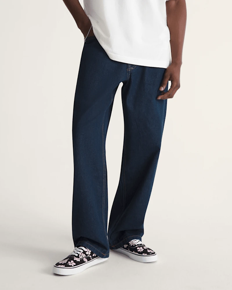 Premium Check-5 Loose Denim Pants