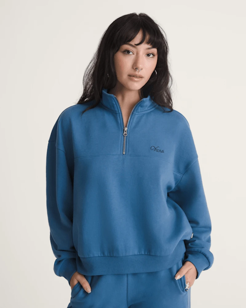 Script Logo Mock Neck Sweatshirt