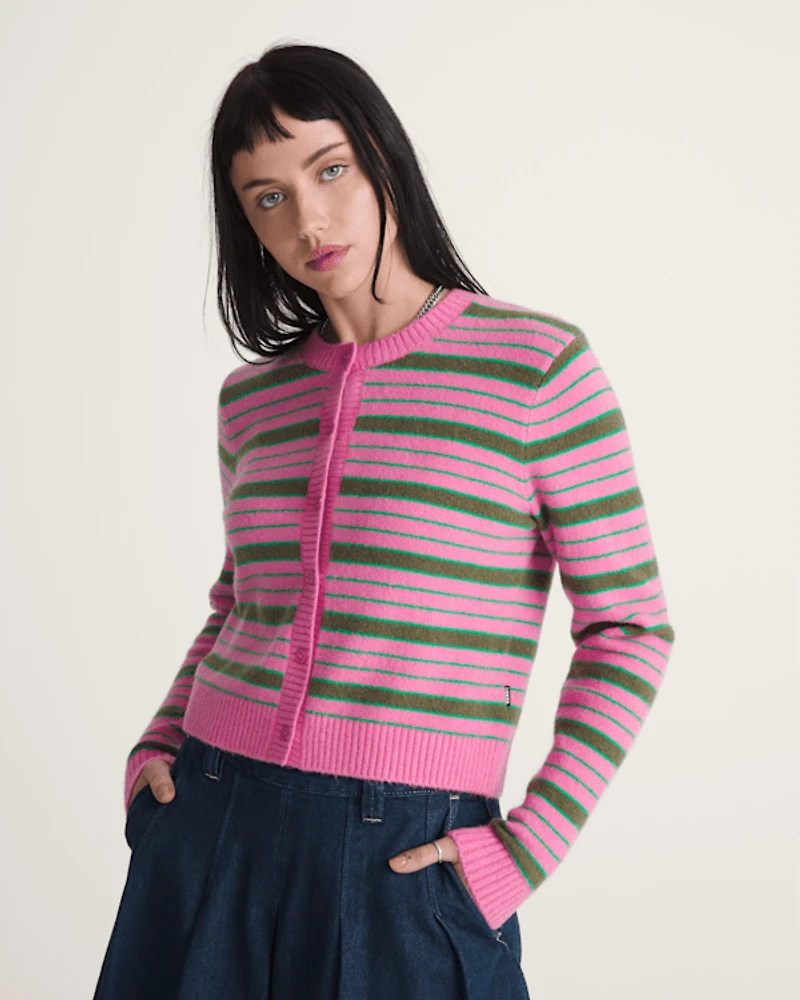 Dolly Stripe Cardigan Sweater