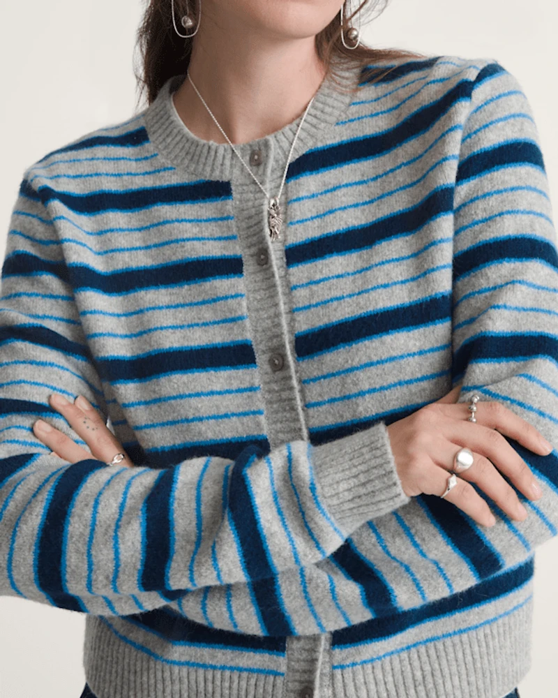Premium Dolly Stripe Cardigan Sweater