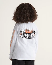 Little Kids Racing Flames Long Sleeve T-Shirt