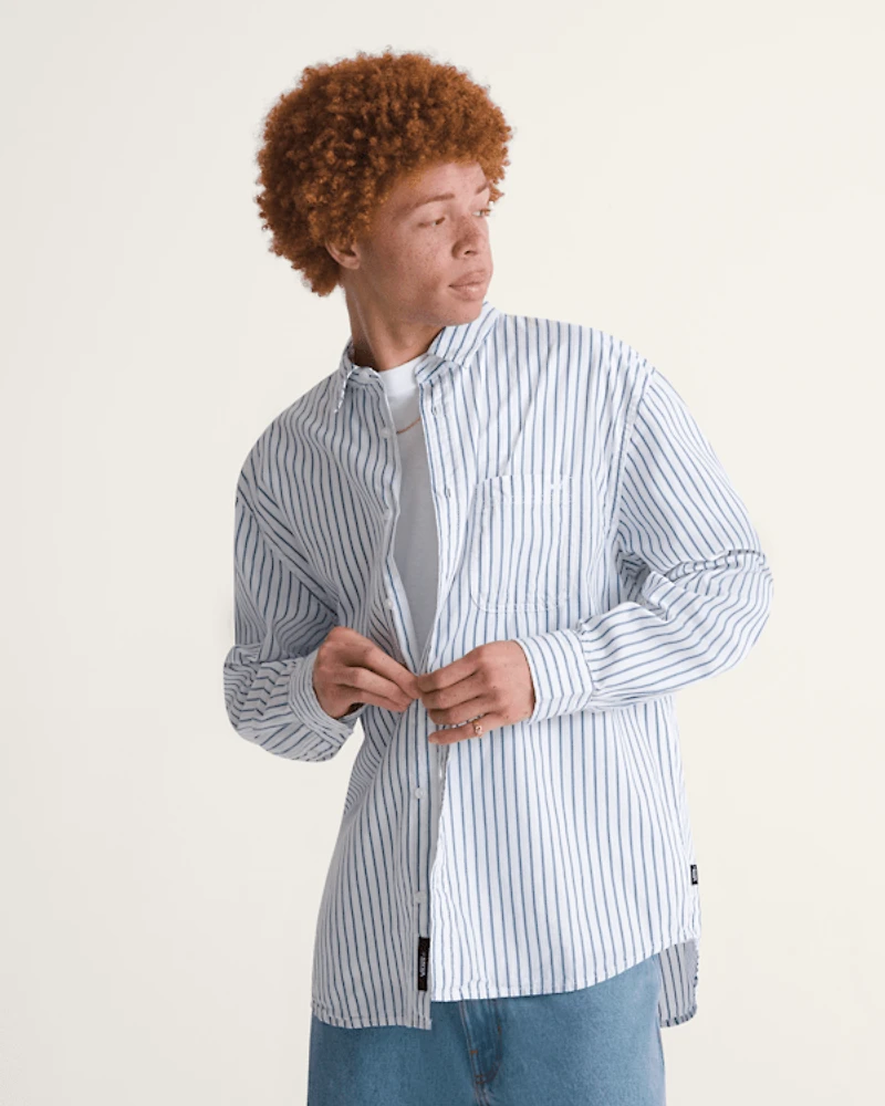 Premium Dobby Stripe Long Sleeve Shirt