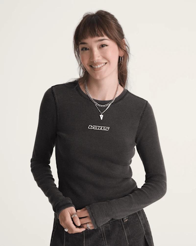 Teri Waffle Long Sleeve Shirt