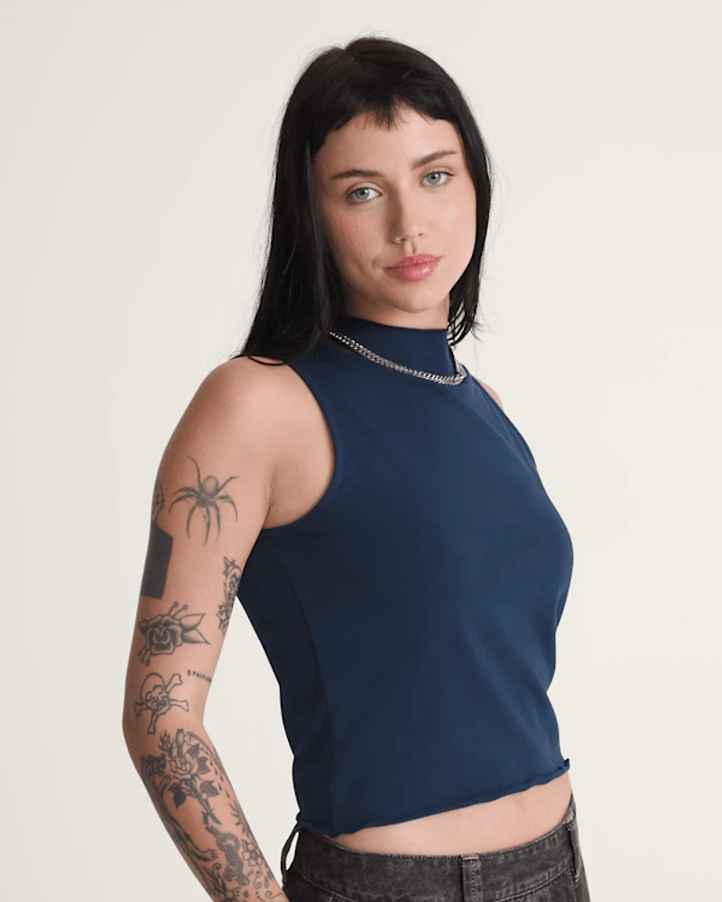 Mock Neck Tank Top