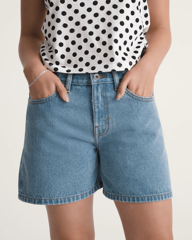Check-5 Mid Rise Shorts