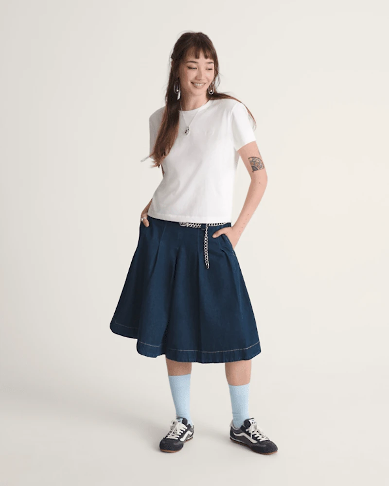 Authentic Chino Denim Skirt