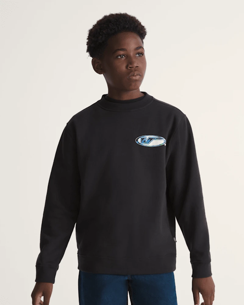 Kids Bevel Flame Crew Sweatshirt