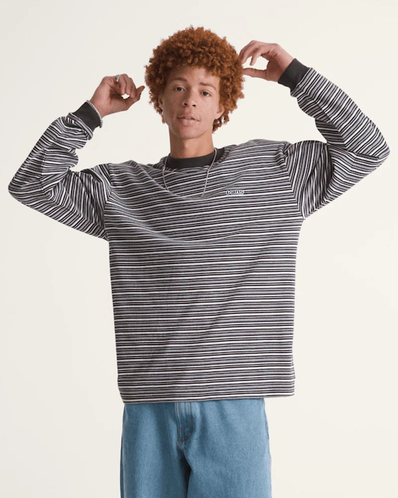 Wesley Stripe Long Sleeve Knit Shirt