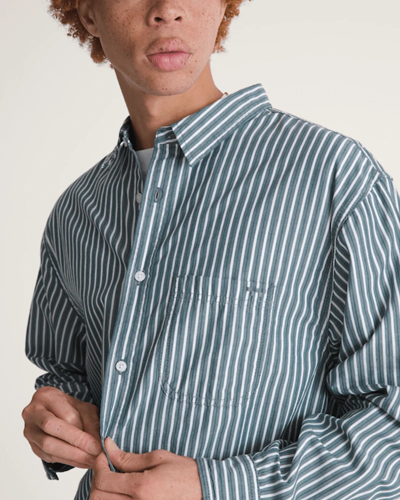 Premium Dobby Stripe Long Sleeve Shirt
