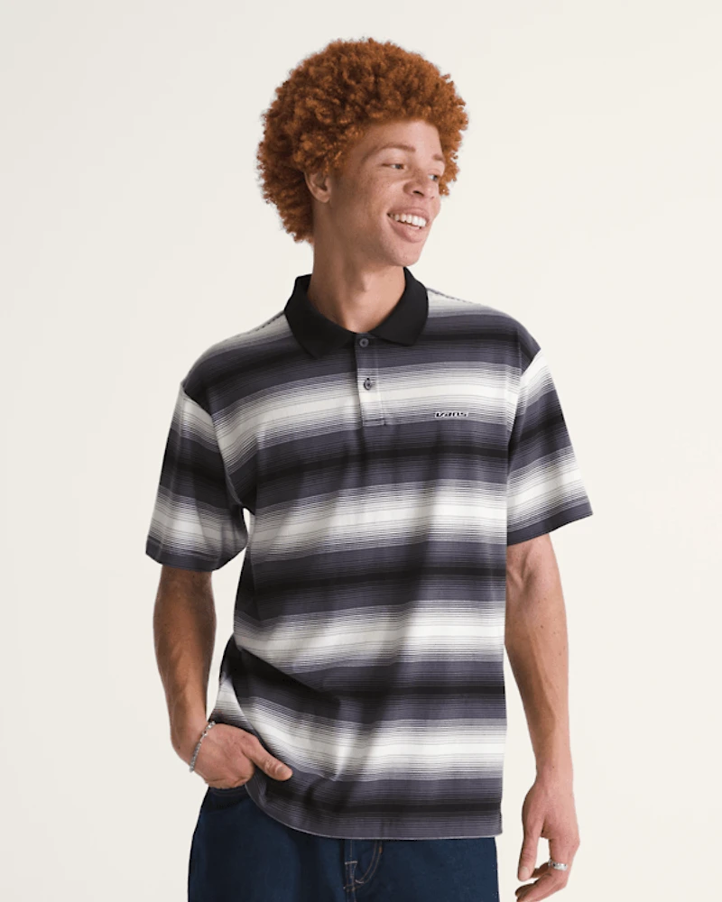 Molino Shadow Stripe Polo Shirt