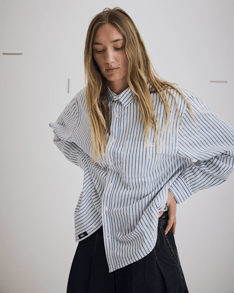 Premium Dobby Stripe Long Sleeve Shirt