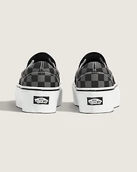 Classic Slip-On Platform Checkerboard Shoe
