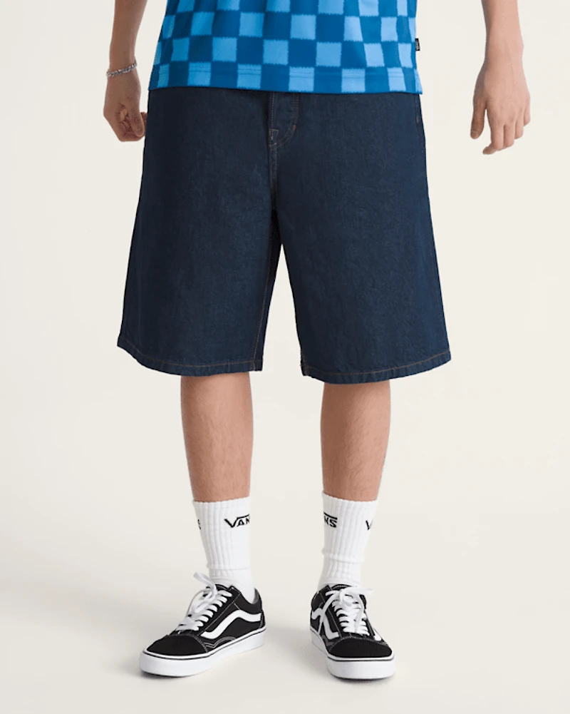 Premium Check-5 Baggy Denim Short