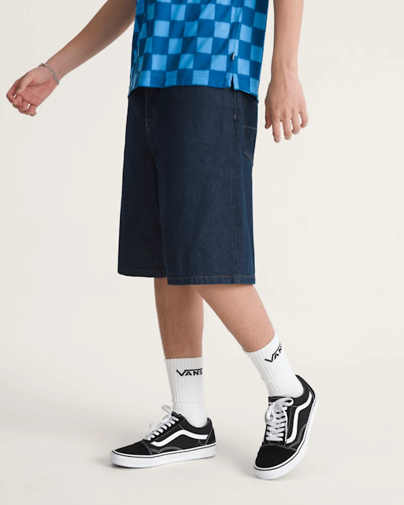 Premium Check-5 Baggy Denim Short