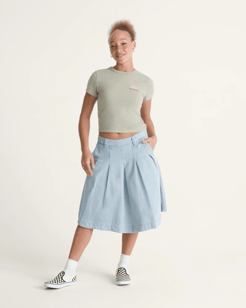 Authentic Chino Denim Skirt