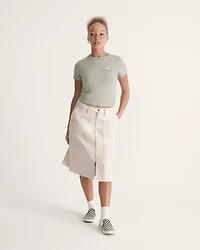 Canvas Midi Skirt