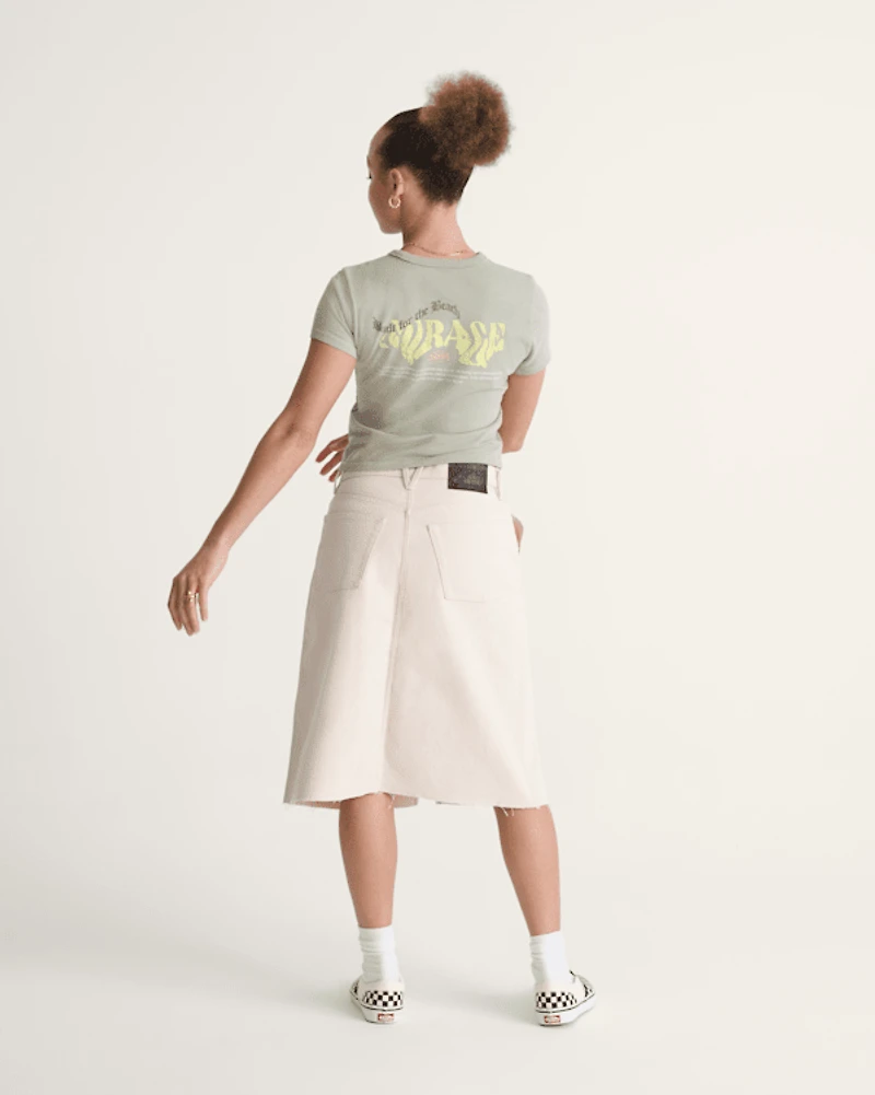 Canvas Midi Skirt