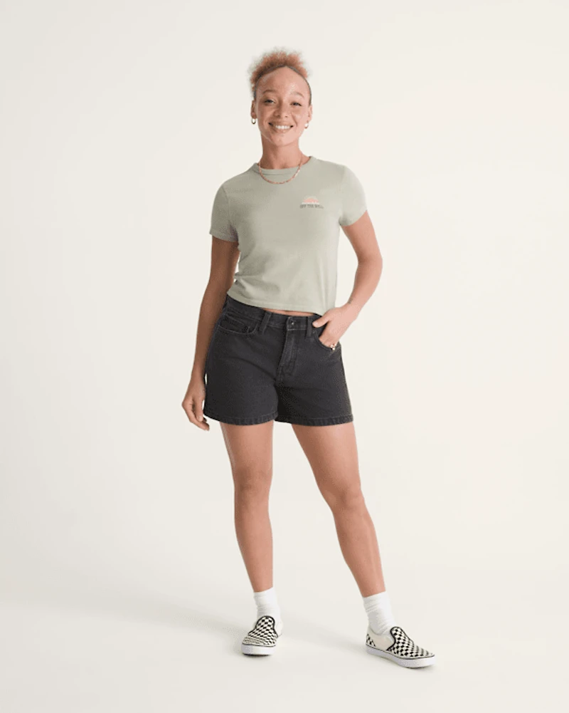 Check-5 Mid Rise Shorts