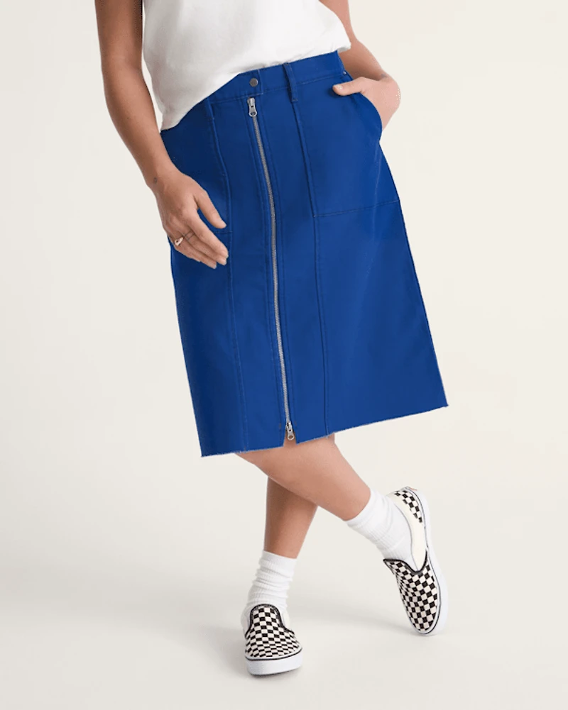 Canvas Midi Skirt