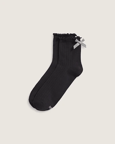 Bow Back Crew Socks