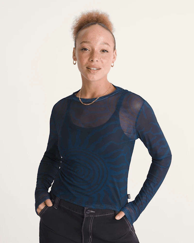 Ludlow Mesh Long Sleeve Top