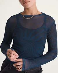 Ludlow Mesh Long Sleeve Top