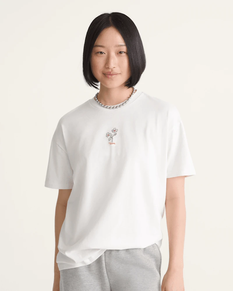 Hand Drawn Floral T-Shirt