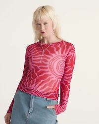 Ludlow Mesh Long Sleeve Top