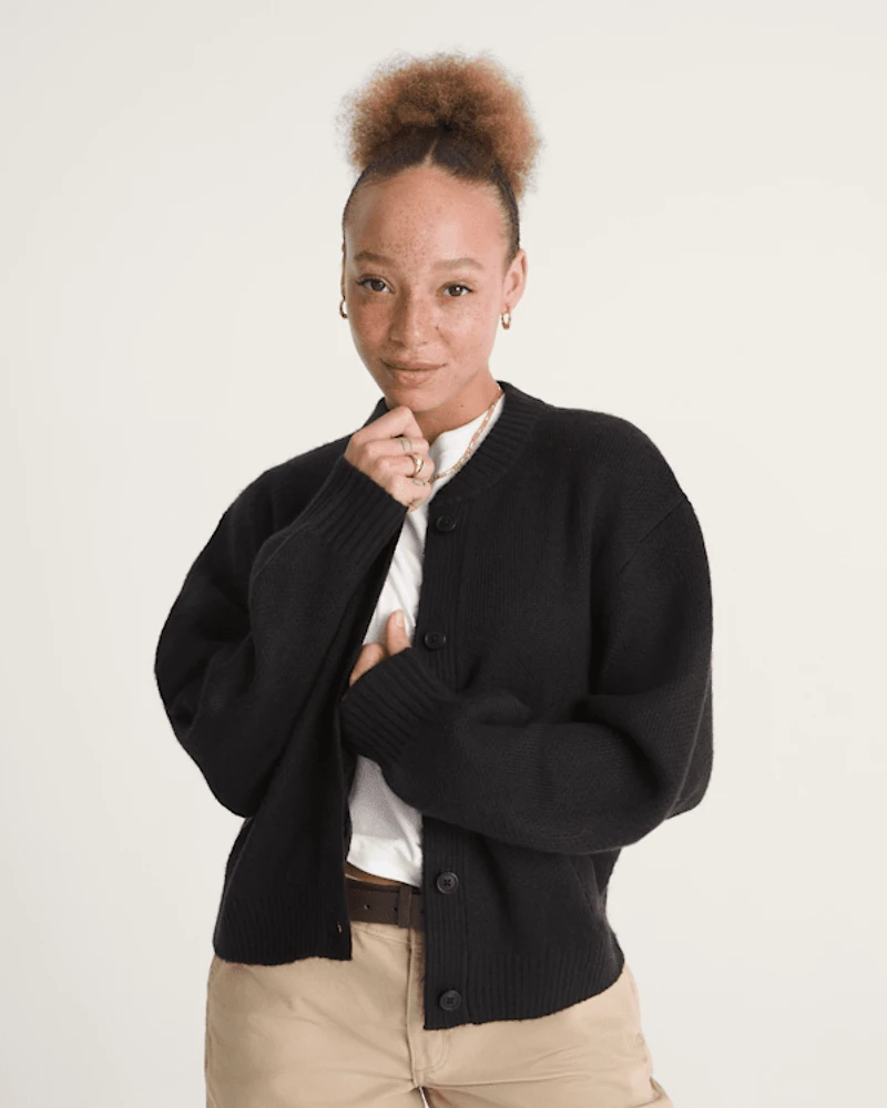Teddy Round Neck Cardigan