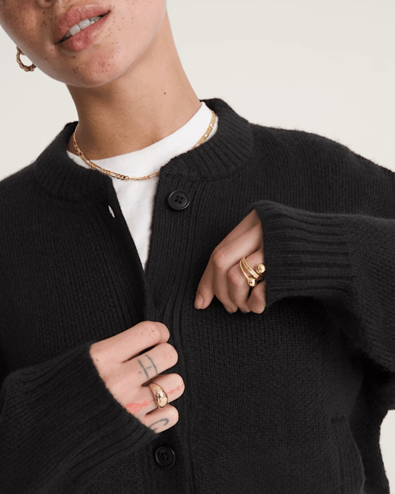 Teddy Round Neck Cardigan