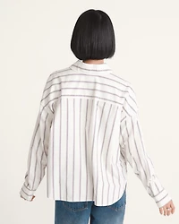 Long Sleeve Boxy Oxford Shirt