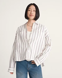 Long Sleeve Boxy Oxford Shirt