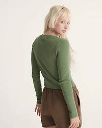 Teri Waffle Long Sleeve Shirt