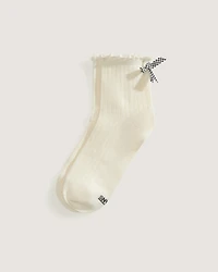 Bow Back Crew Socks