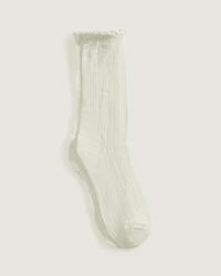 Pointelle Crew Socks