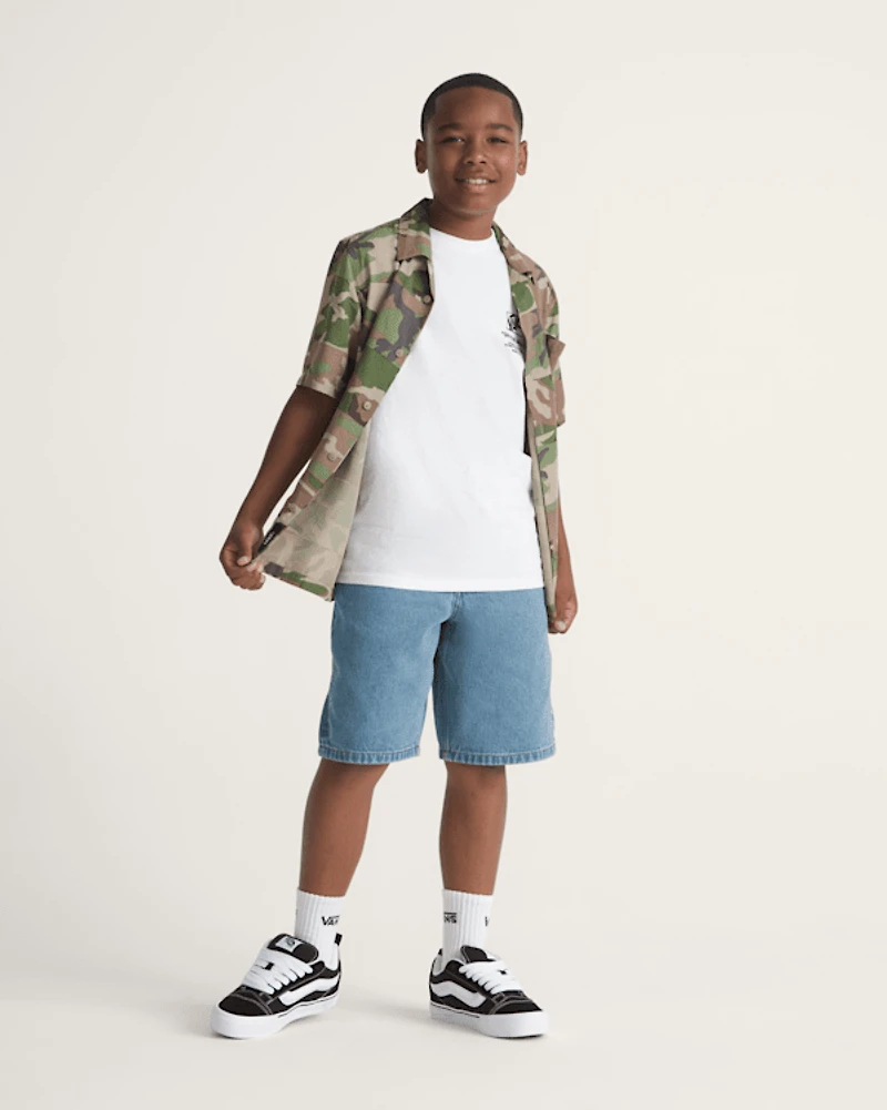Kids Check 5 Baggy Denim Short