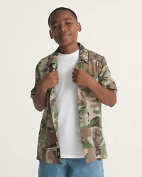 Kids Checkerboard Camp Shirt