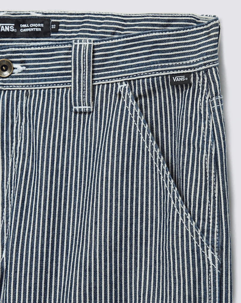 Drill Chore Carpenter Loose Striped Pants
